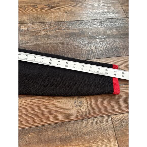 Tiara International Christmas Sweater Black Red Birds Cardinal Medium Holiday - Picture 4 of 6